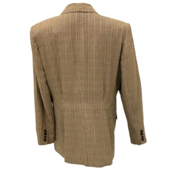 Ralph Lauren Vintage Brown Double Breasted Oversized Blazer Office Plus Size 14 - Picture 2 of 13